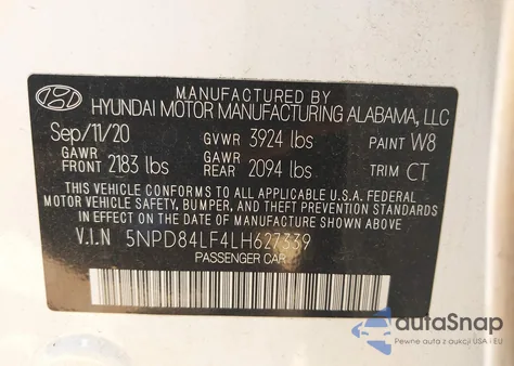 2020 Hyundai Elantra Sel из США, поврежденный, VIN 5NPD84LF4LH627339